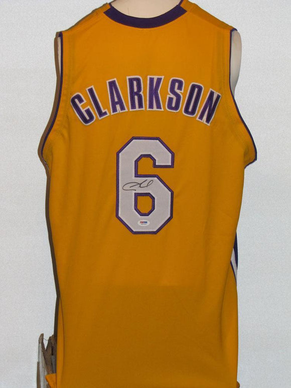 Jordan Clarkson Signed Autographed Los Angeles Lakers Basketball Jersey (PSA/DNA COA)