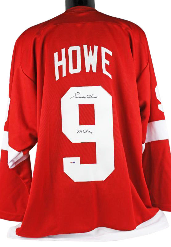 Gordie Howe Signed Autographed Detroit Red Wings Hockey Jersey (PSA/DNA COA)