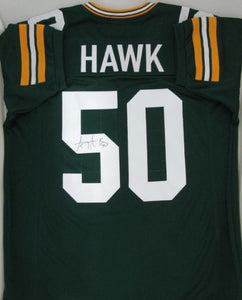 A.J. Hawk Signed Autographed Green Bay Packers Football Jersey (JSA COA)