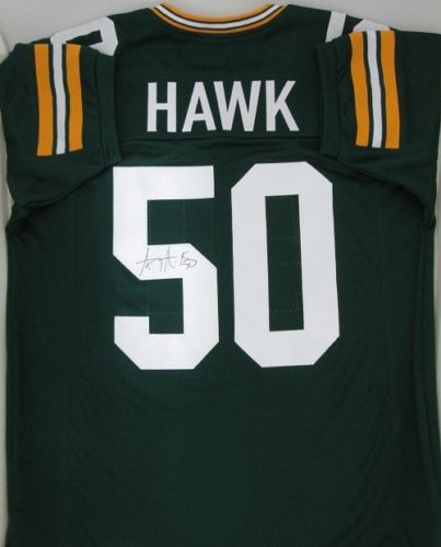 A.J. Hawk Signed Autographed Green Bay Packers Football Jersey (JSA COA)