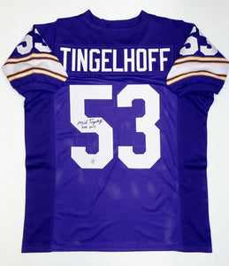 Mick Tingelhoff Signed Autographed Minnesota Vikings Football Jersey (JSA COA)