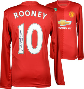 Wayne Rooney Signed Autographed Manchester United Soccer Jersey (Fanatics COA)