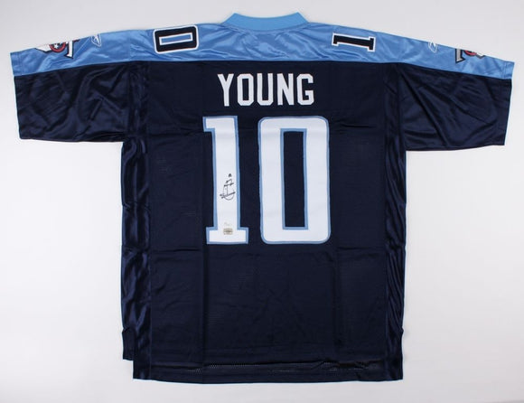 Vince Young Signed Autographed Tennessee Titans Football Jersey (JSA COA)