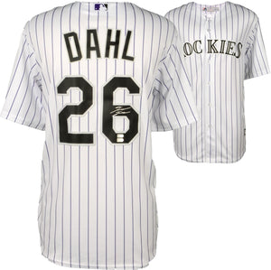 David Dahl Signed Autographed Colorado Rockies Baseball Jersey (MLB Authenticated)