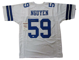 Dat Nguyen Signed Autographed Dallas Cowboys Football Jersey (JSA COA)