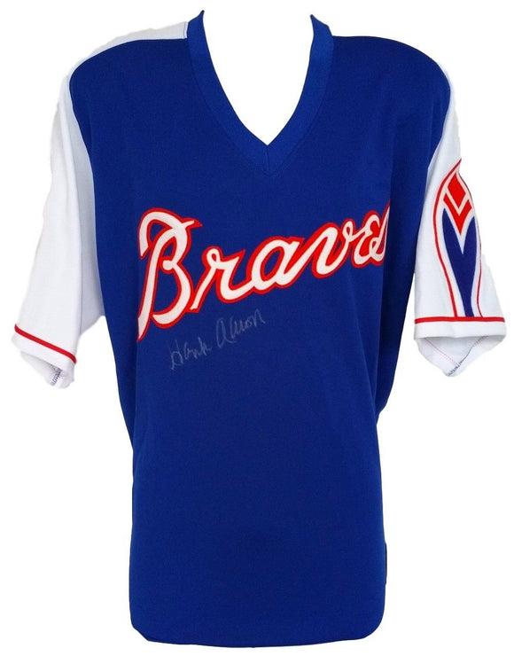 Hank Aaron Signed Autographed Atlanta Braves Baseball Jersey (JSA COA)