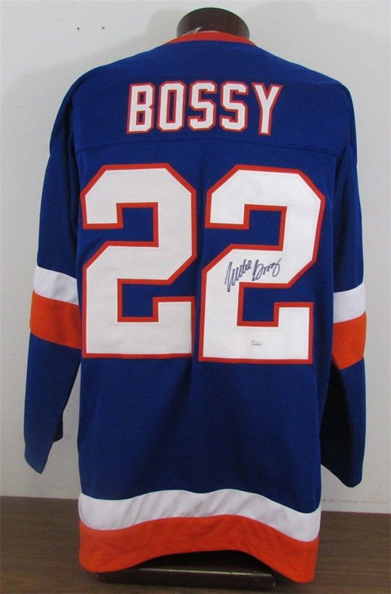 Mike Bossy Signed Autographed New York Islanders Hockey Jersey (JSA COA)
