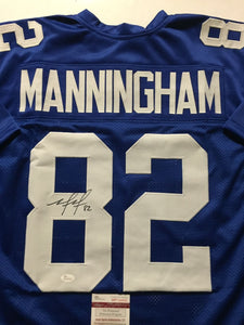 Mario Manningham Signed Autographed New York Giants Football Jersey (JSA COA)