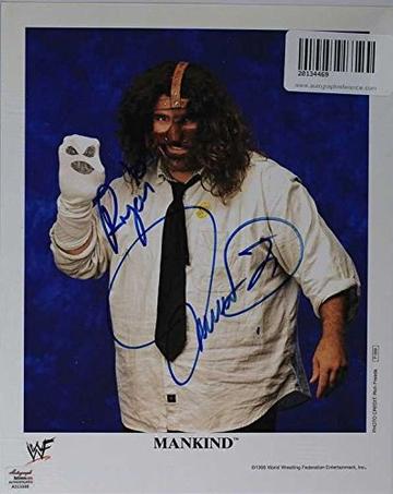 Mankind Mick Foley Signed Autographed Wrestling Glossy 8x10 Photo (SA COA)