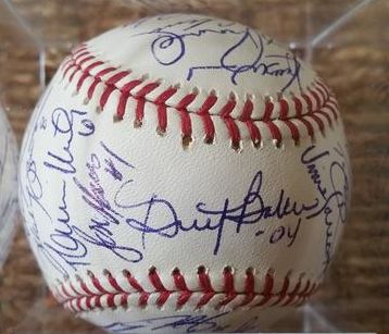 2004 Chicago Cubs Team Signed Autographed Official Major League OML Baseball Maddux, Sosa, Wood, Prior (SA COA)
