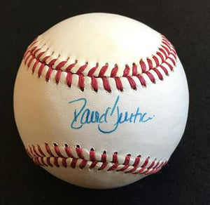 David Justice Signed Autographed Official National League ONL Baseball From Rookie Season (SA COA)