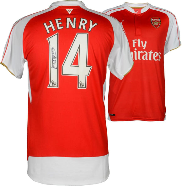 Thierry Henry Signed Autographed Arsenal Soccer Jersey (Fanatics COA)