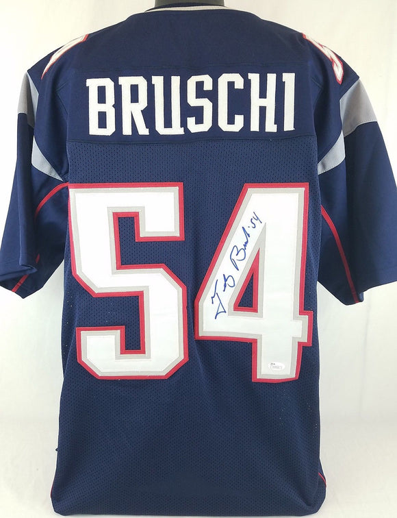 Tedy Bruschi Signed Autographed New England Patriots Football Jersey (JSA COA)
