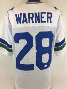 Curt Warner Signed Autographed Seattle Seahawks Football Jersey (JSA COA)
