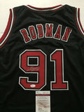 Dennis Rodman Signed Autographed Chicago Bulls Basketball Jersey (JSA COA)