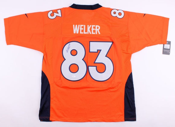 Wes Welker Signed Autographed Denver Broncos Football Jersey (JSA COA)