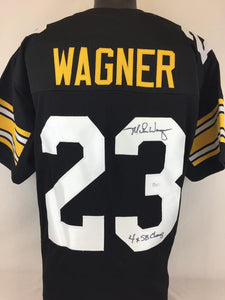 Mike Wagner Signed Autographed Pittsburgh Steelers Football Jersey (JSA COA)
