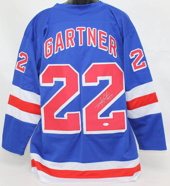 Mike Gartner Signed Autographed New York Rangers Hockey Jersey (JSA COA)