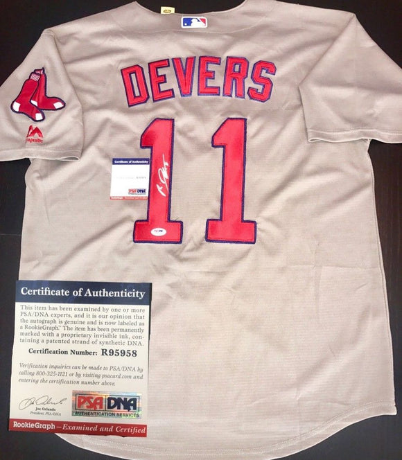 Rafael Devers Signed Autographed Boston Red Sox Baseball Jersey