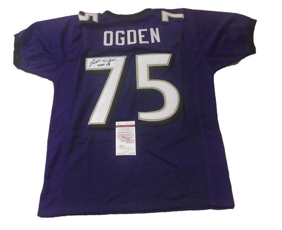 Jonathan Ogden Signed Autographed Baltimore Ravens Football Jersey (JSA COA)