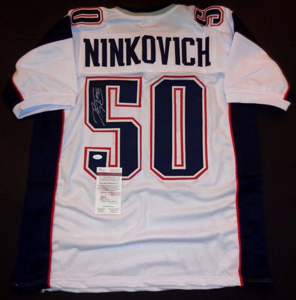 Rob Ninkovich Signed Autographed New England Patriots Football Jersey (JSA COA)