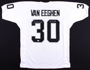 Mark Van Eeghen Signed Autographed Oakland Raiders Football Jersey (JSA COA)