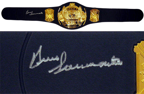 Bruno Sammartino Signed Autographed Replica Heavyweight Championship Belt (ASI COA)
