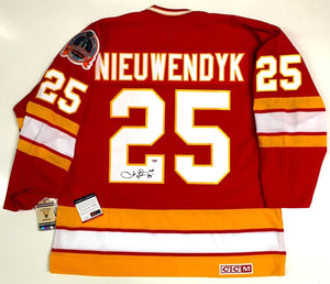 Joe Nieuwendyk Signed Autographed Calgary Flames Hockey Jersey (PSA/DNA COA)