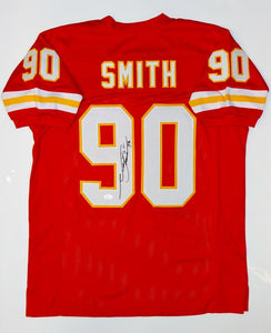 Neil Smith Signed Autographed Kansas City Chiefs Football Jersey (JSA COA)