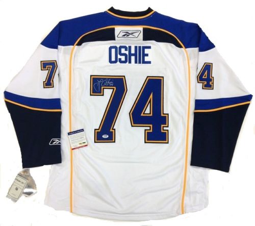 T.J. Oshie Signed Autographed St. Louis Blues Hockey Jersey (JSA COA)