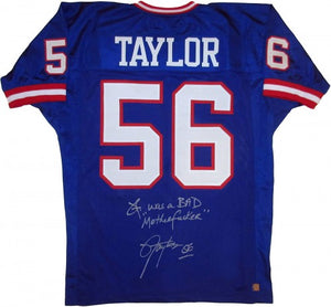 Lawrence Taylor Signed Autographed "I Was a Bad MF'er" New York Giants Football Jersey (ASI COA)