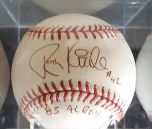 Ron Kittle Signed Autographed "83 AL ROY" Official Major League OML Baseball (SA COA)