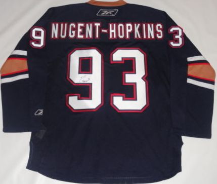 Ryan Nugent-Hopkins Signed Autographed Edmonton Oilers Hockey Jersey (JSA COA)