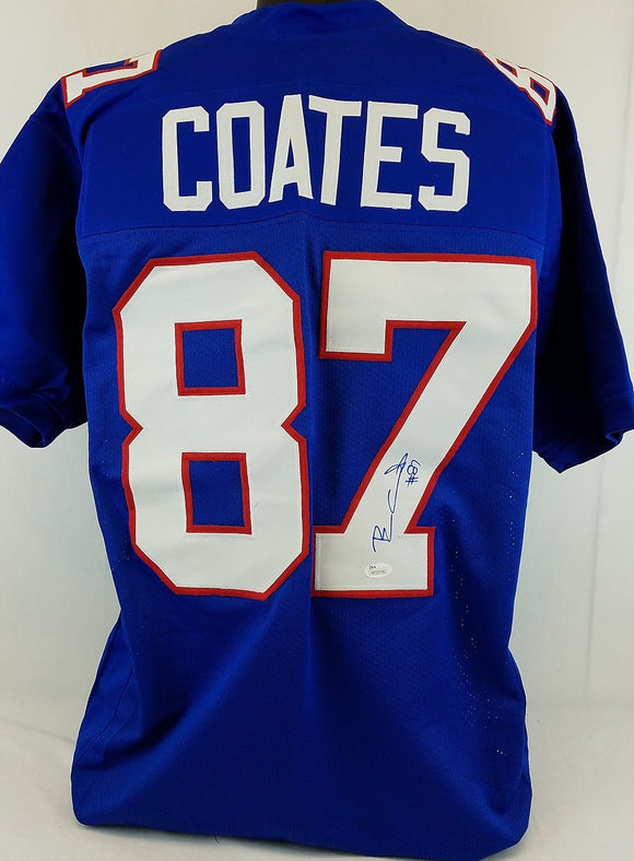 Ben Coates Signed Autographed New England Patriots Football Jersey (JSA COA)