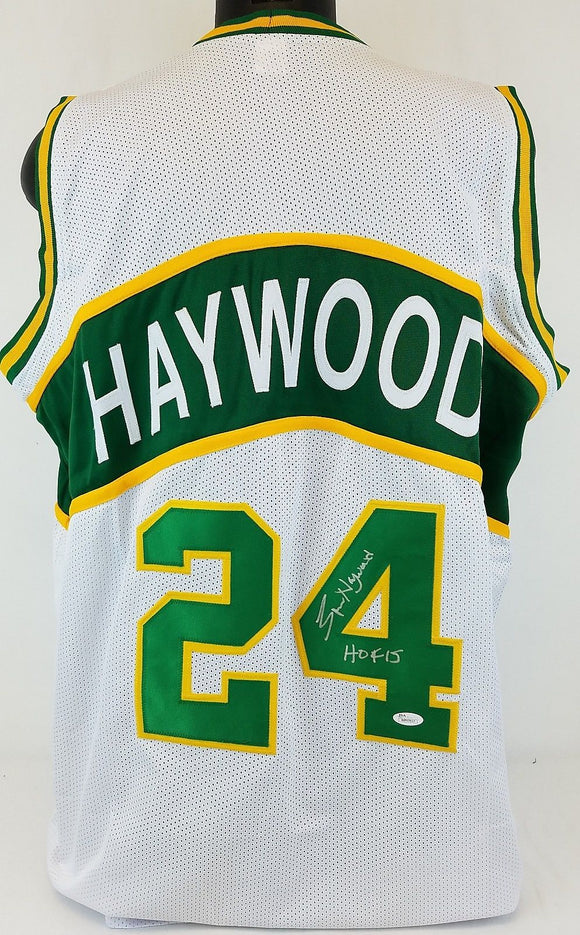 Spencer Haywood Signed Autographed Seattle Supersonics Basketball Jersey (JSA COA)
