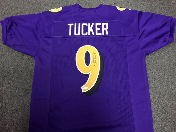 Justin Tucker Signed Autographed Baltimore Ravens Football Jersey (JSA COA)