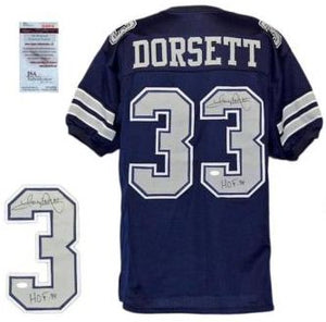 Tony Dorsett Signed Autographed Dallas Cowboys Football Jersey (JSA COA)