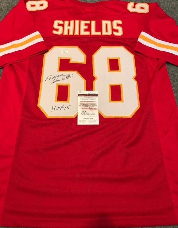 Will Shields Signed Autographed Kansas City Chiefs Football Jersey (JSA COA)