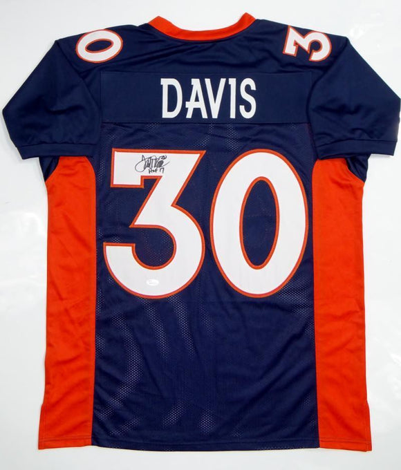 Terrell Davis Signed Autographed Denver Broncos Football Jersey (JSA COA)