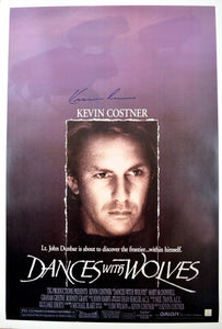 Kevin Costner Signed Autographed "Dances With Wolves" 26x37 Movie Poster (ASI COA)