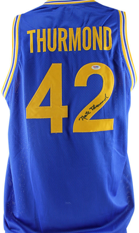 Nate Thurmond Signed Autographed Golden State Warriors Basketball Jersey (PSA/DNA COA)