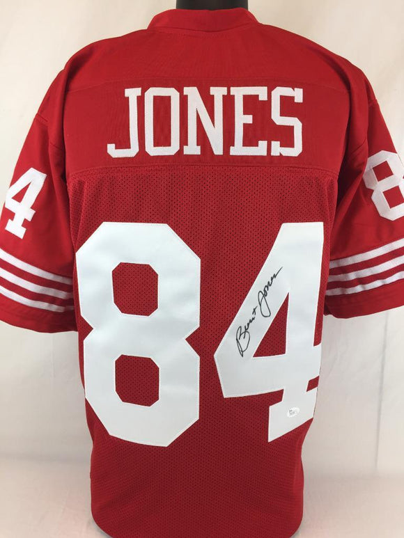 Brent Jones Signed Autographed San Francisco 49ers Football Jersey (JSA COA)