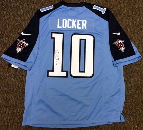Jake Locker Signed Autographed Tennessee Titans Football Jersey (PSA/DNA COA)