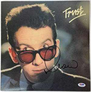 Elvis Costello Signed Autographed "Trust" Record Album (PSA/DNA COA)