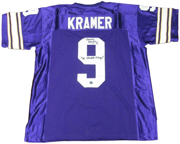 Tommy Kramer Signed Autographed Minnesota Vikings Football Jersey (JSA COA)