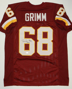 Russ Grimm Signed Autographed Washington Redskins Football Jersey (JSA COA)