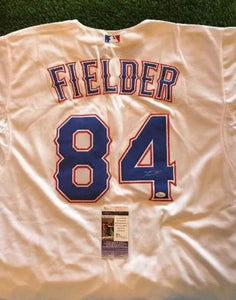 Prince Fielder Signed Autographed Texas Rangers Baseball Jersey (JSA COA)