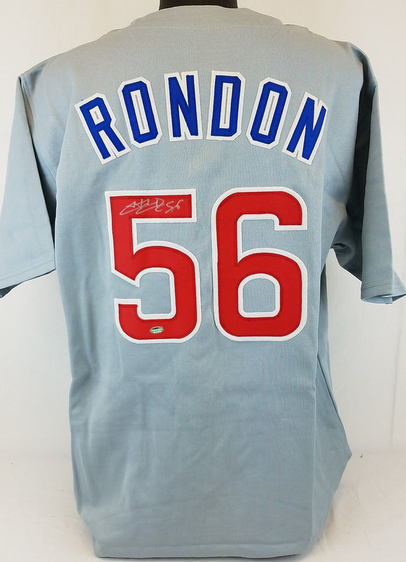 Hector Rondon Signed Autographed Chicago Cubs Baseball Jersey (Schwartz COA)