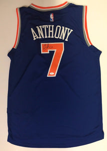 Carmelo Anthony Signed Autographed New York Knicks Basketball Jersey (JSA COA)