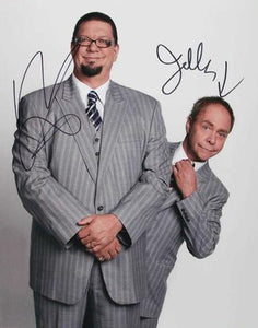 Penn Jillette & Raymond Teller Signed Autographed "Penn & Teller" Glossy 11x14 Photo (SA COA)